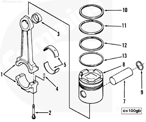 cceco 3051556 NTA855 محرك المكبس